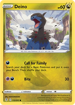 Deino #113 - Pokemon Evolving Skies