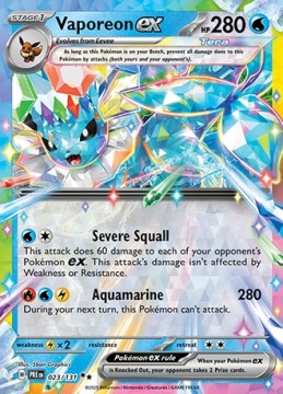 Vaporeon EX #23 - Pokemon Prismatic Evolutions