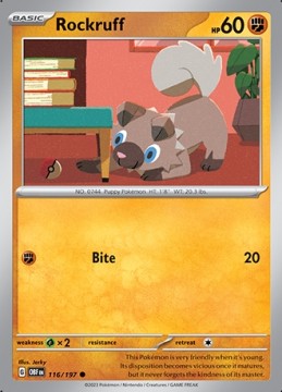 Rockruff #116 - Pokemon Obsidian Flames