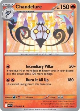 Chandelure HOLO #18 - Pokemon White Flare