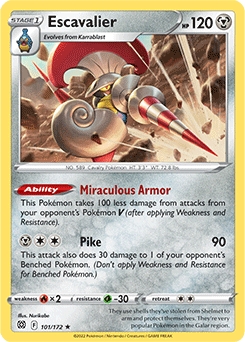 Escavalier REVERSE HOLO #101 - Pokemon Brilliant Stars