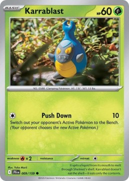 Karrablast REVERSE HOLO #9 - Pokemon Journey Together