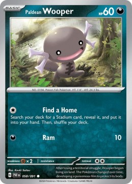 Paldean Wooper REVERSE HOLO #58 - Pokemon Paldean Fates