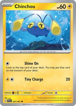 Chinchou #20 - Pokemon Paldean Fates