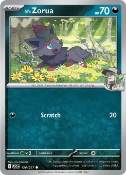 N's Zorua POKEBALL PATTERN #136 - Pokemon Ascended Heroes