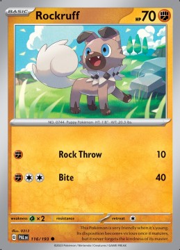 Rockruff #116 - Pokemon Paldea Evolved
