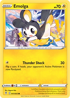 Emolga #57 - Pokemon Evolving Skies