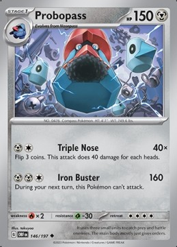 Probopass REVERSE HOLO #146 - Pokemon Obsidian Flames