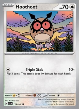 Hoothoot #114 - Pokemon Stellar Crown