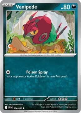 Venipede #54 - Pokemon Black Bolt