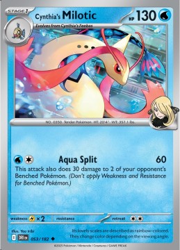 Cynthia's Milotic #53 - Pokemon Destined Rivals