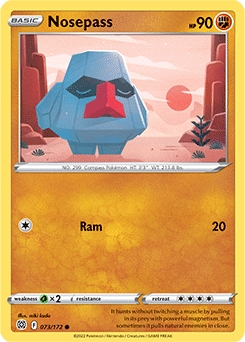 Nosepass REVERSE HOLO #73 - Pokemon Brilliant Stars