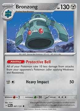 Bronzong #67 - Pokemon Prismatic Evolutions