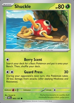 Shuckle REVERSE HOLO #5 - Pokemon Obsidian Flames 