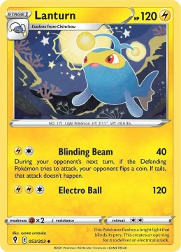 Lanturn #53 - Pokemon Evolving Skies 