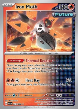 Iron Moth HOLO #28 - Pokemon Paradox Rift 