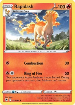 Rapidash REVERSE HOLO #22 - Pokemon Astral Radiance