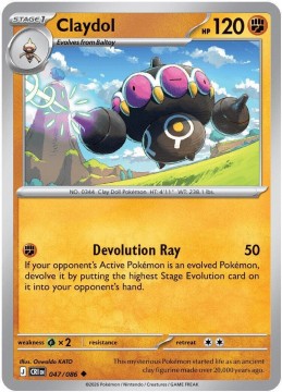 Claydol REVERSE HOLO #47 - Pokemon Chaos Rising