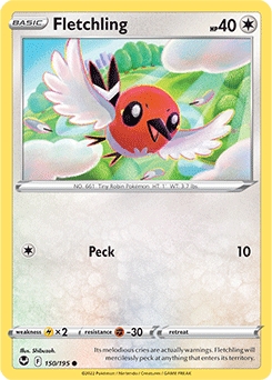 Fletchling #150 - Pokemon Silver Tempest 