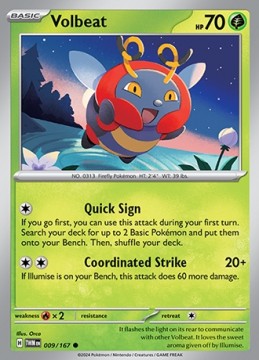 Volbeat REVERSE HOLO #9 - Pokemon Twilight Masquerade