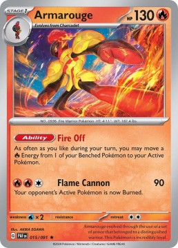 Armarouge HOLO #15 - Pokemon Paldean Fates