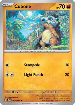 Cubone REVERSE HOLO #76 - Pokemon Journey Together 