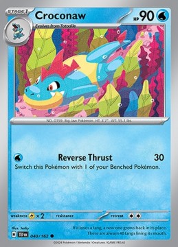 Croconaw REVERSE HOLO #40 - Pokemon Temporal Forces 