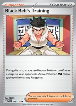 Black Belt's Training POKEBALL HOLO #96 - Pokemon Prismatic Evolutions