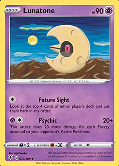Lunatone #72 Pokemon Darkness Ablaze 