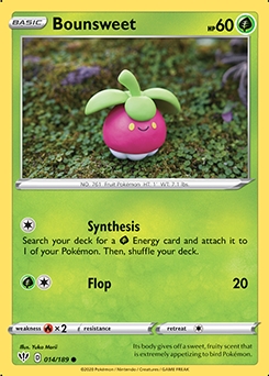 Bounsweet REVERSE HOLO #14 - Pokemon Darkness Ablaze
