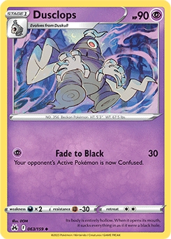 Dusclops REVERSE HOLO #63 - Pokemon Crown Zenith 