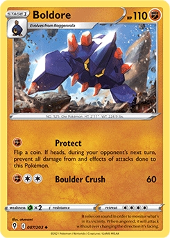Boldore #87 - Pokemon Evolving Skies 