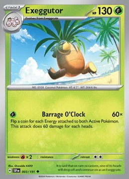 Exeggutor REVERSE HOLO #3 - Pokemon Surging Sparks
