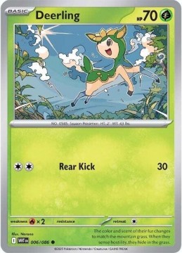 Deerling REVERSE HOLO #6 - Pokemon White Flare