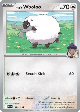 Hop's Wooloo REVERSE HOLO #135 - Pokemon Journey Together