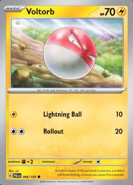 Voltorb REVERSE HOLO #66 - Pokemon Paldea Evolved