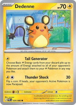 Dedenne REVERSE HOLO #29 - Pokemon Perfect Order