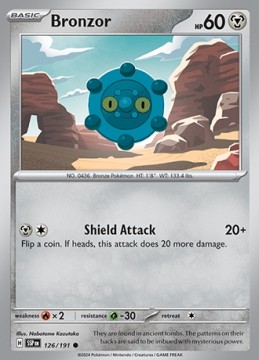 Bronzor REVERSE HOLO #126 - Pokemon Surging Sparks