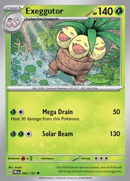 Exeggutor REVERSE HOLO #2 Pokemon Prismatic Evolutions