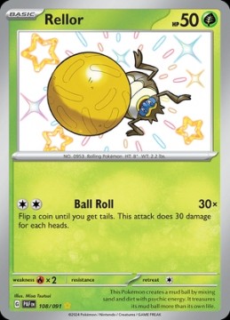 Rellor (Shiny) #108 - Pokemon Paldean Fates