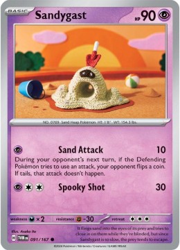 Sandygast REVERSE HOLO #91 - Pokemon Twilight Masquerade