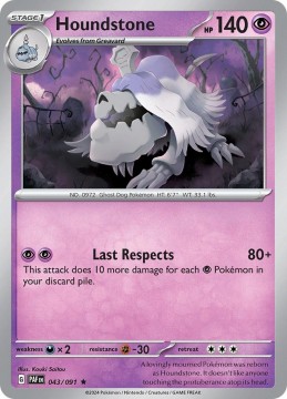 Houndstone HOLO #43 - Pokemon Paldean Fates