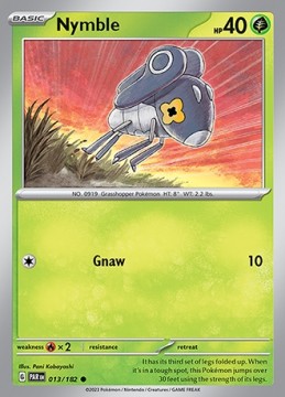 Nymble REVERSE HOLO #13 - Pokemon Paradox Rift