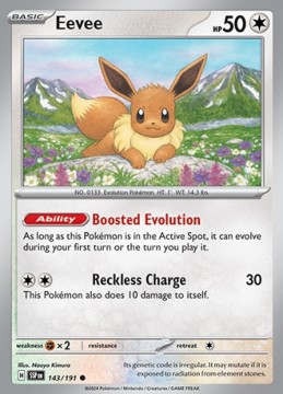 Eevee REVERSE HOLO #143 - Pokemon Surging Sparks