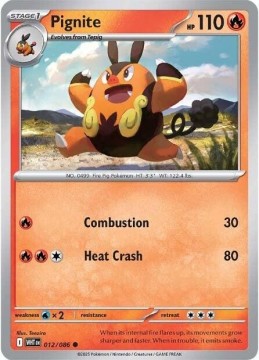 Pignite POKEBALL HOLO #12 - Pokemon White Flare