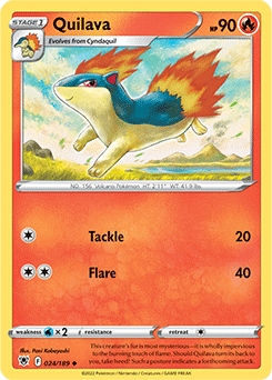 Quilava REVERSE HOLO #24 - Pokemon Astral Radiance