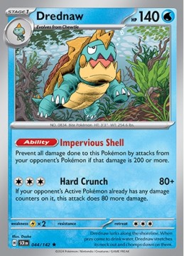 Drednaw REVERSE HOLO #44 - Pokemon Stellar Crown 