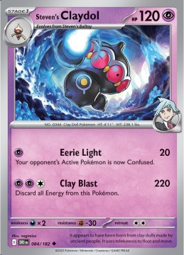 Steven's Claydol REVERSE HOLO #84 - Pokemon Destined Rivals