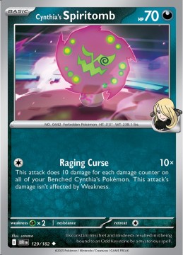 Cynthia's Spiritomb #129 - Pokemon Destined Rivals