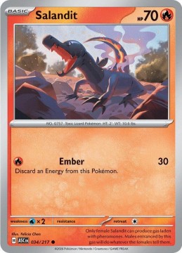 Salandit ENERGY PATTERN #34 - Pokemon Ascended Heroes